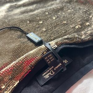 Massimo Dutti Gold Sequin Skirt